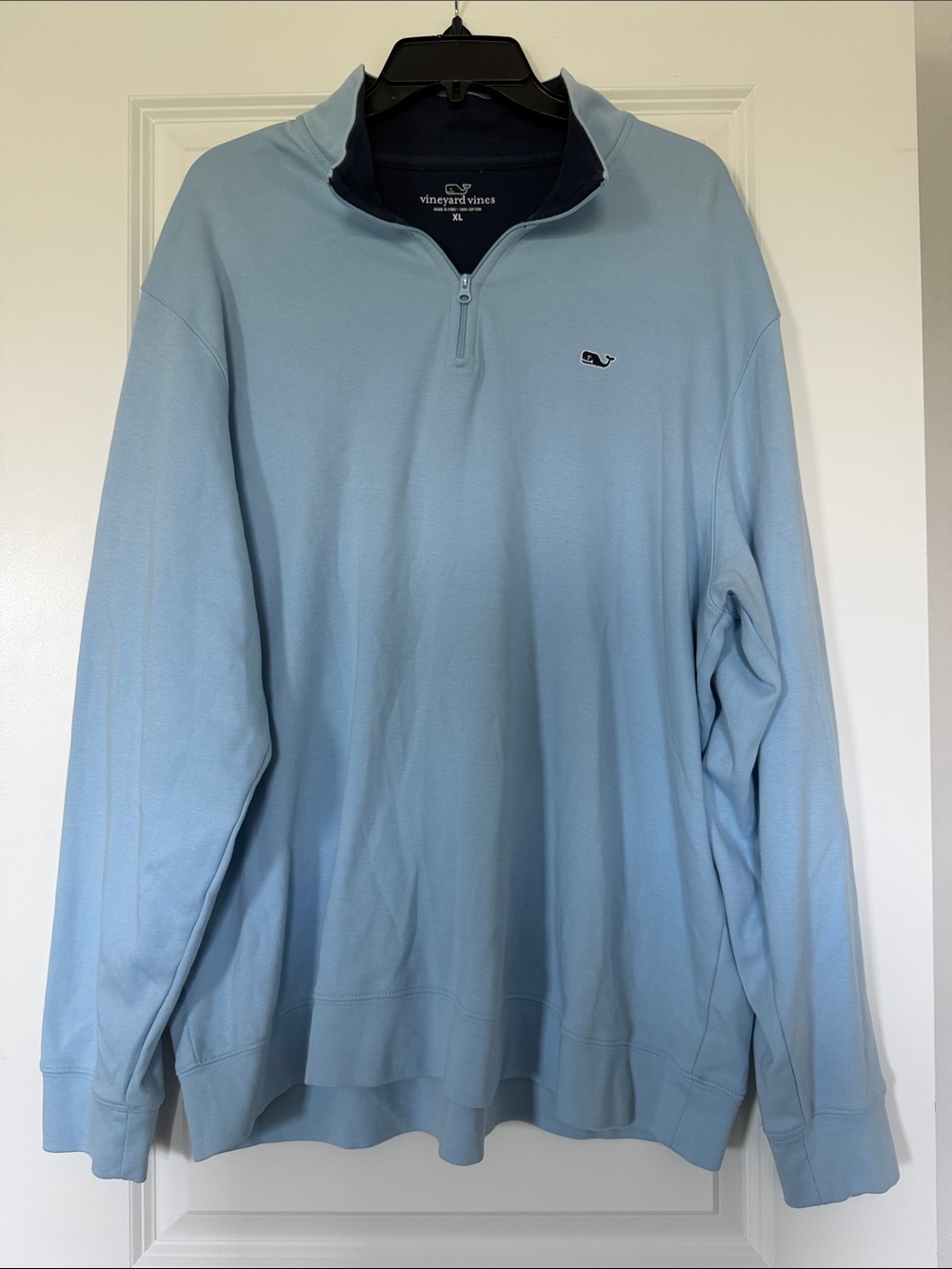Vineyard Vines Men's Light Blue Quarter-Zip Pullover